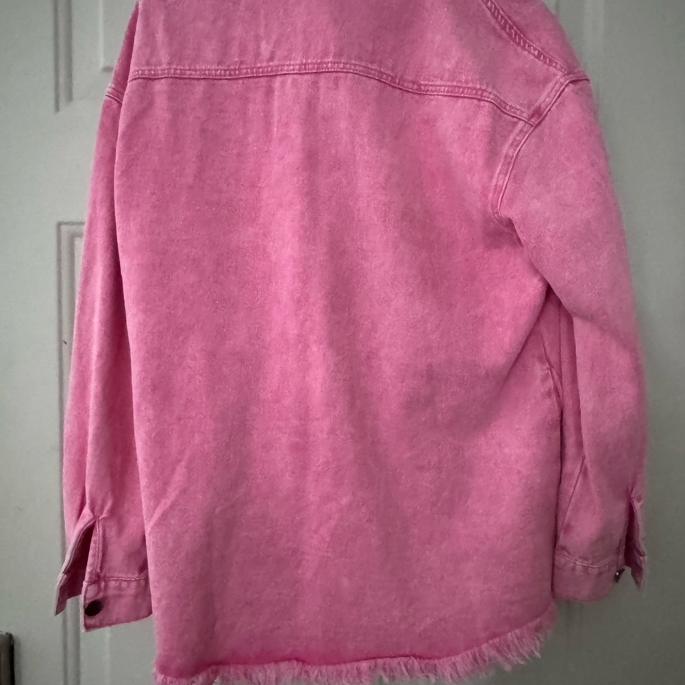 Pink Denim Shacket - Picture 4 of 4